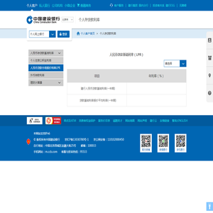 中国建设银行-个人存贷款利率