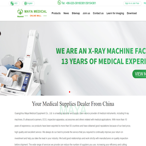 Medical hospital equipment supply ventilator X ray ultrasound Maya medical